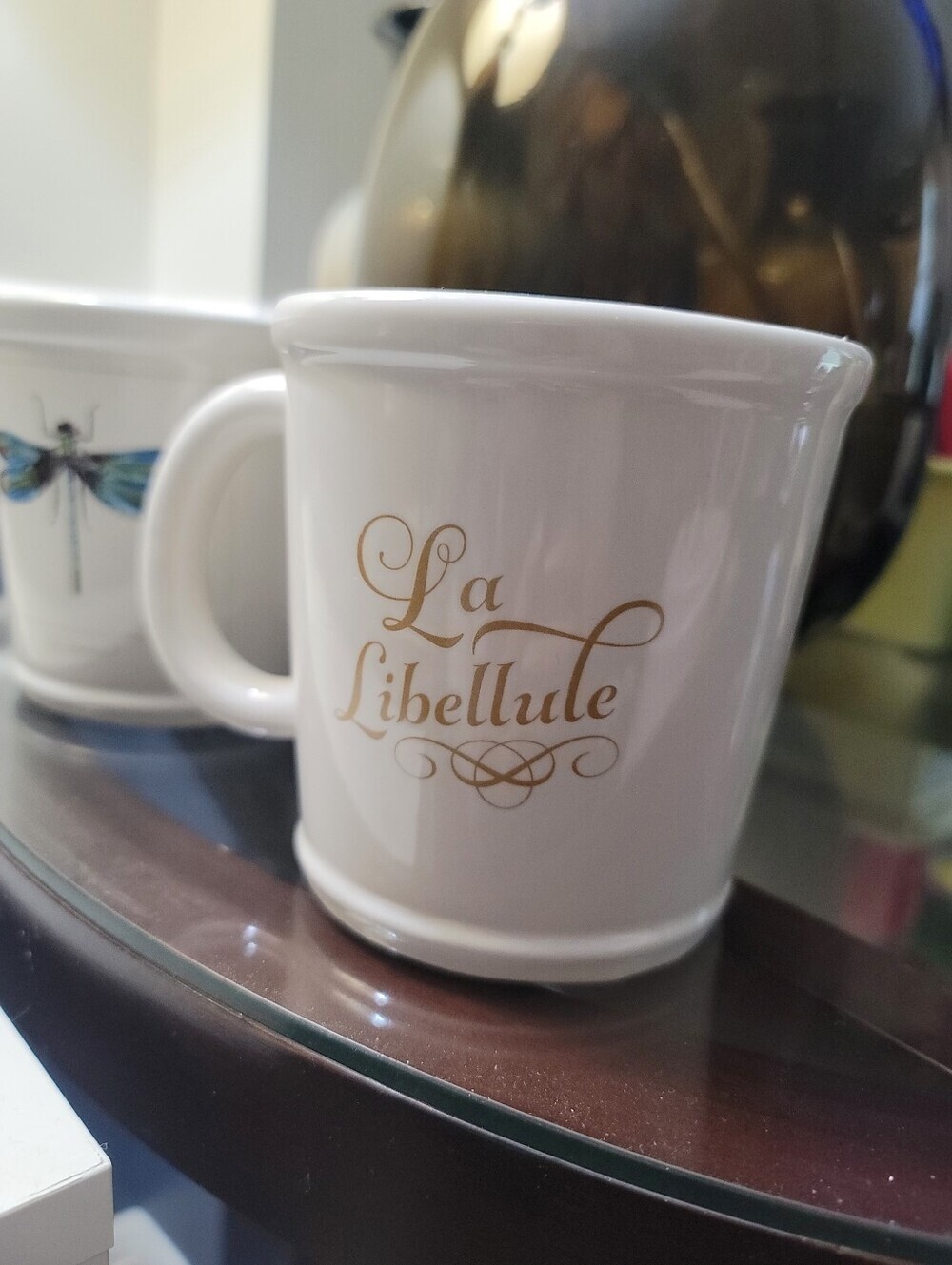 Rae Dunn “LaLibellule” Dragonfly Mug Set  Magenta 16 oz EUC - Picture 4 of 7